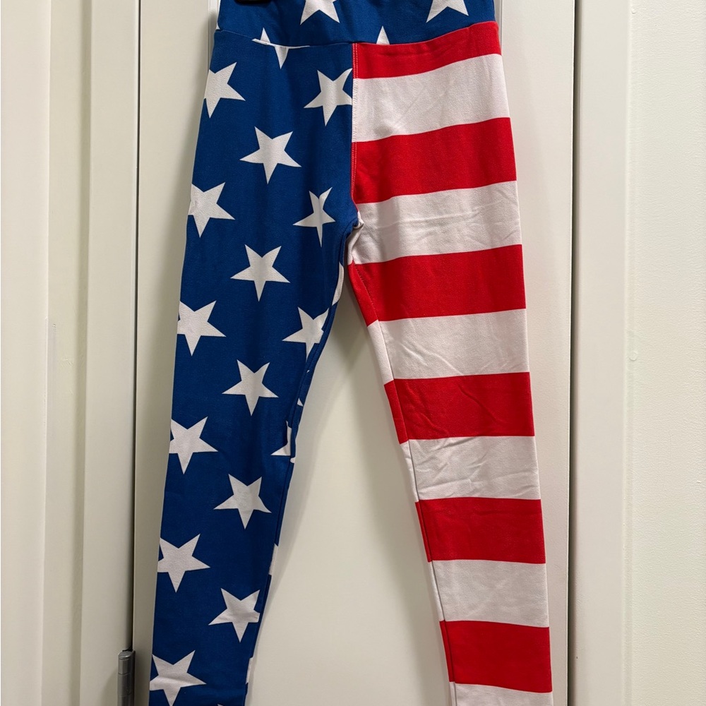 Patriotic Star and Stripe Leggings